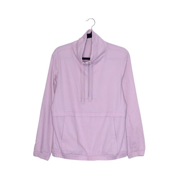 LULULEMON Pack Light Pullover Porcelain Pink High-Neck Half Zip Jacket Women's 8 - Picture 1 of 16